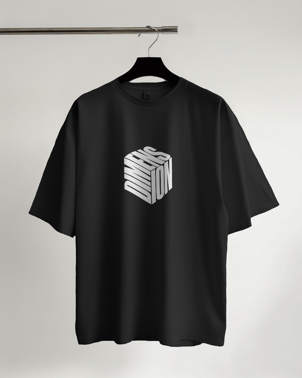 Stylish Black Oversized Graphic Printed Tee
