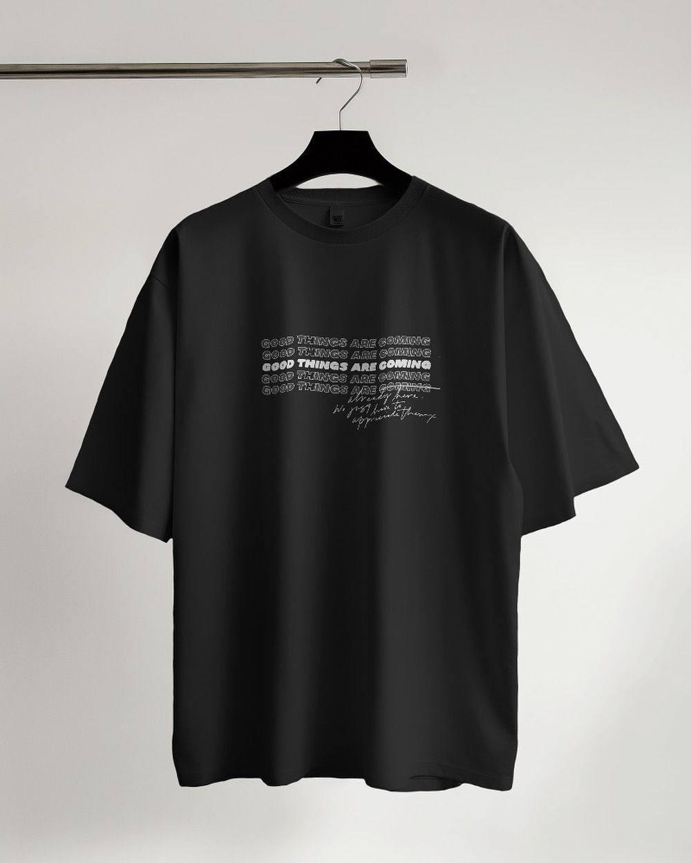 Stylish Black Oversized Graphic Printed Tee